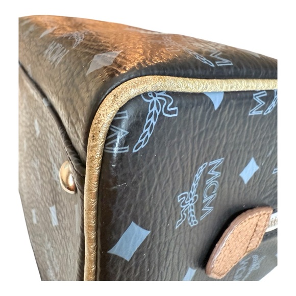 Vintage MCM Visetos Princess Lion Black Boston Bag, Limited Edition - Picture 7 of 14